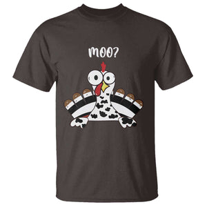 Funny Thanksgiving T Shirt Turkey Moo Cow Farmer Gift TS10 Dark Chocolate Print Your Wear