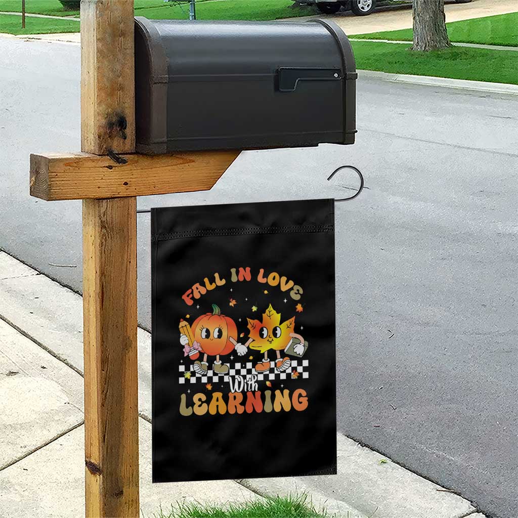 Autumn Teacher Garden Flag Retro Fall In Love With Learning Thanksgiving Pumpkin TS10 Print Your Wear