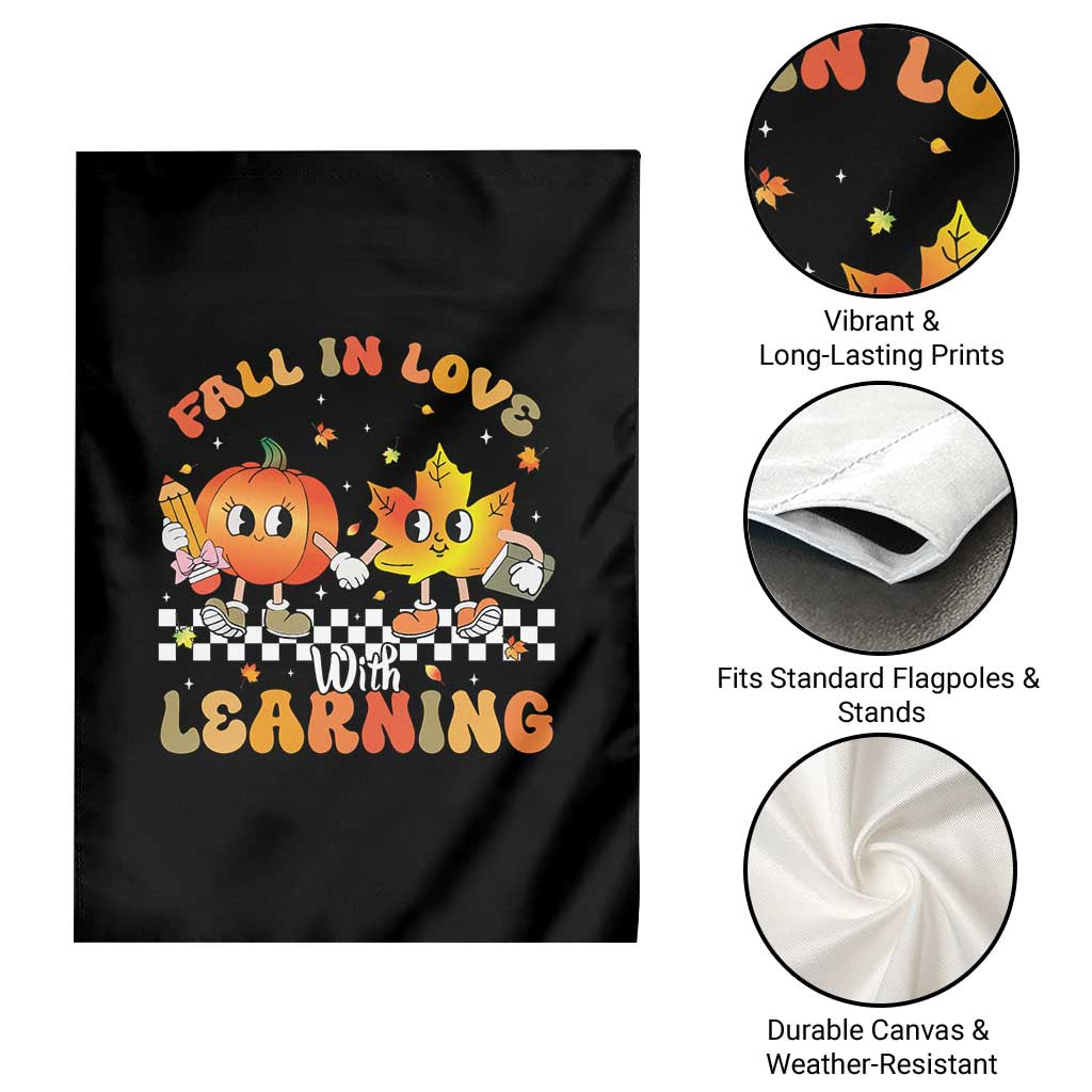 Autumn Teacher Garden Flag Retro Fall In Love With Learning Thanksgiving Pumpkin TS10 Print Your Wear
