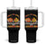 Autumn Teacher Tumbler With Handle Retro Fall In Love With Learning Thanksgiving Pumpkin TS10 One Size: 40 oz Black Print Your Wear