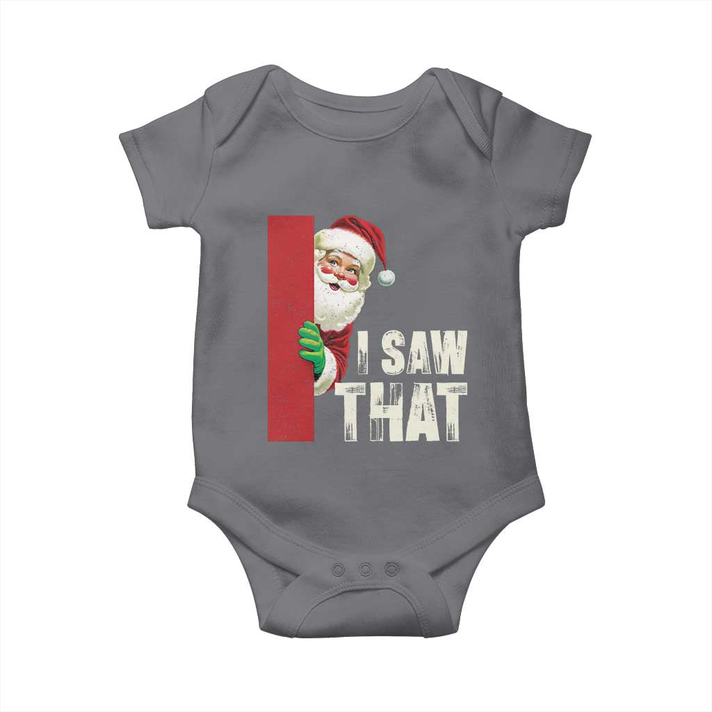 Funny Christmas Santa Baby Onesie I Saw That Vintage Retro Style TS10 Charcoal Print Your Wear