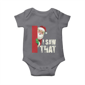 Funny Christmas Santa Baby Onesie I Saw That Vintage Retro Style TS10 Charcoal Print Your Wear