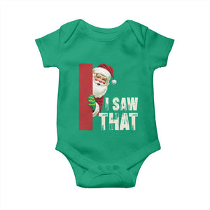 Funny Christmas Santa Baby Onesie I Saw That Vintage Retro Style TS10 Irish Green Print Your Wear