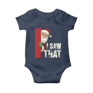 Funny Christmas Santa Baby Onesie I Saw That Vintage Retro Style TS10 Navy Print Your Wear