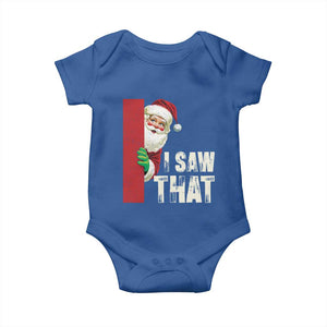 Funny Christmas Santa Baby Onesie I Saw That Vintage Retro Style TS10 Royal Blue Print Your Wear