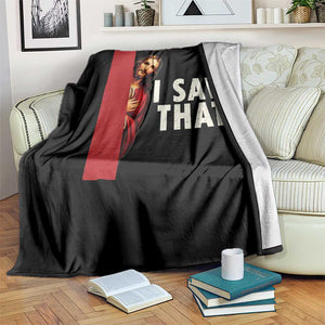 Funny Jesus I Saw That Throw Blanket Retro Christian Meme TS10 Print Your Wear
