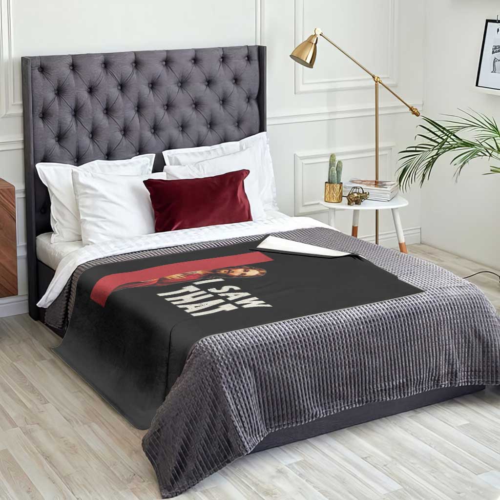 Funny Jesus I Saw That Throw Blanket Retro Christian Meme TS10 Print Your Wear