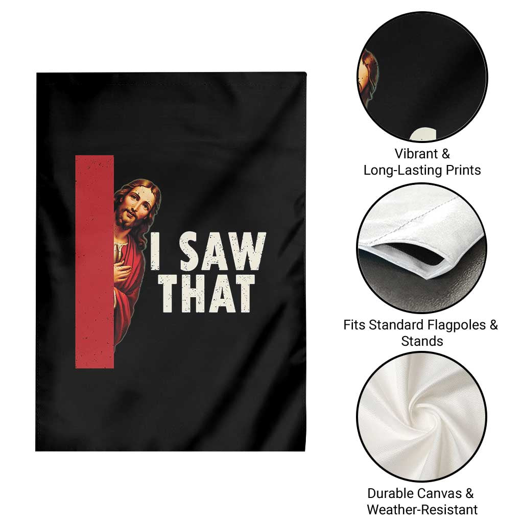 Funny Jesus I Saw That Garden Flag Retro Christian Meme TS10 Print Your Wear