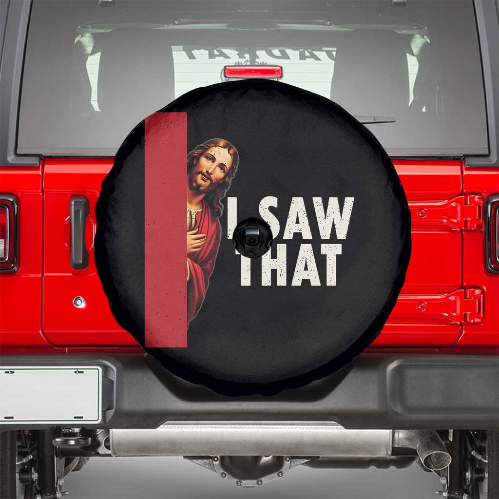 Funny Jesus I Saw That Spare Tire Cover Retro Christian Meme TS10 Black Print Your Wear