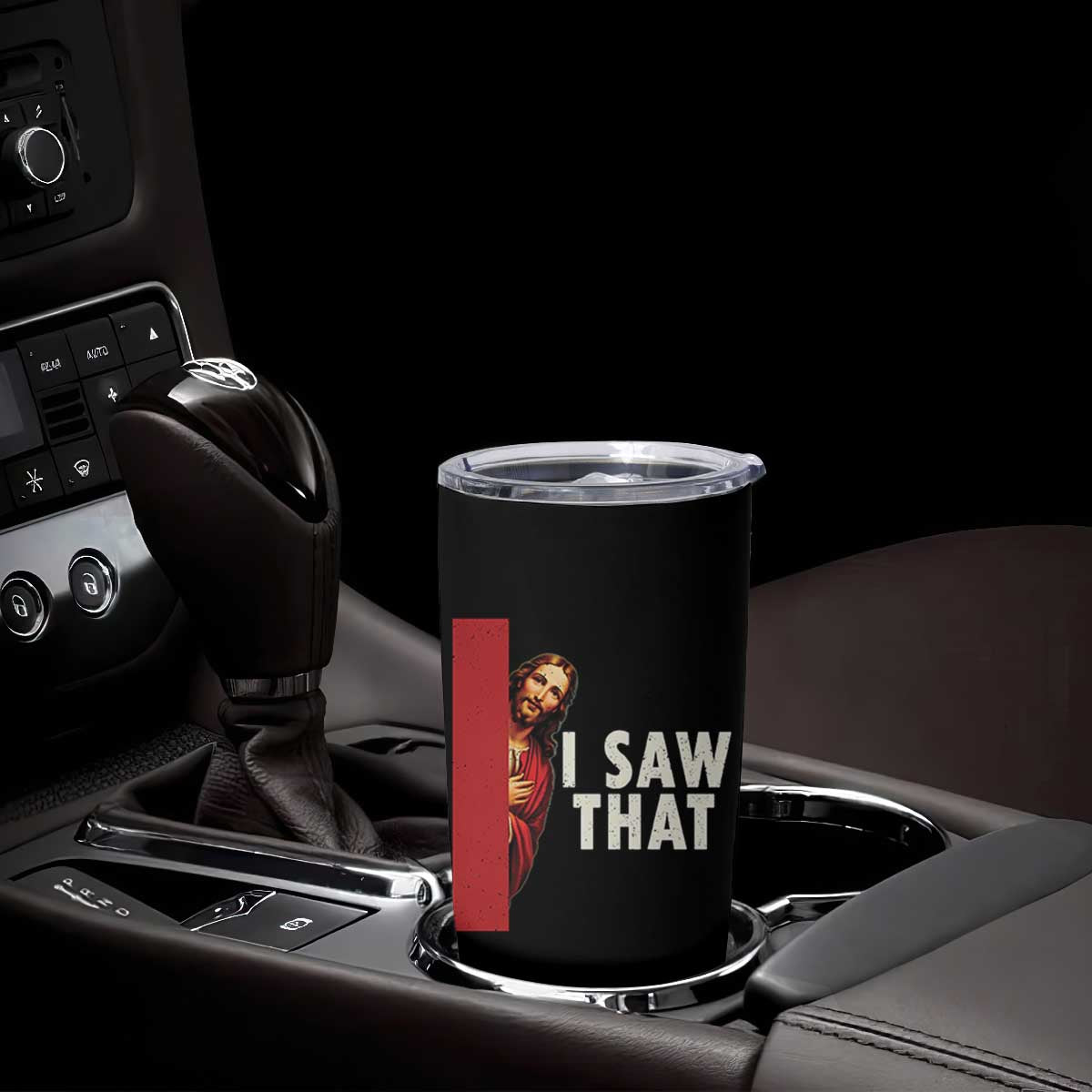 Funny Jesus I Saw That Tumbler Cup Retro Christian Meme TS10 Print Your Wear