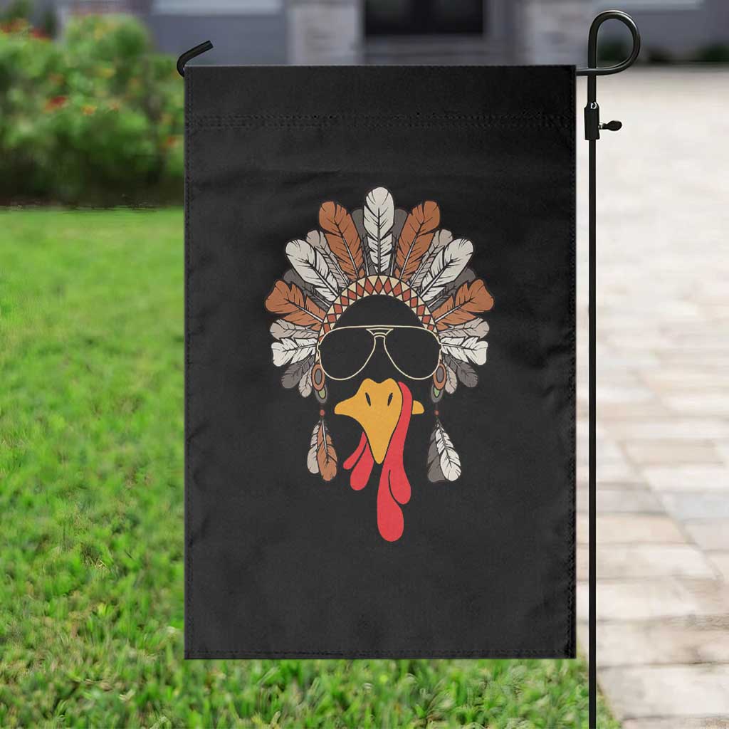 Funny Turkey Face Garden Flag Family Matching Native Hat Cute Fall Thanksgiving TS10 Print Your Wear