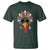 Funny Turkey Face T Shirt Family Matching Native Hat Cute Fall Thanksgiving TS10 Dark Forest Green Print Your Wear