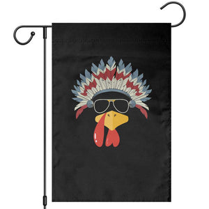 Funny Turkey Face Garden Flag Thanksgiving Family Group Native American Costumes TS10 Black Print Your Wear
