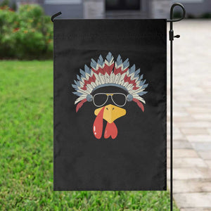 Funny Turkey Face Garden Flag Thanksgiving Family Group Native American Costumes TS10 Print Your Wear