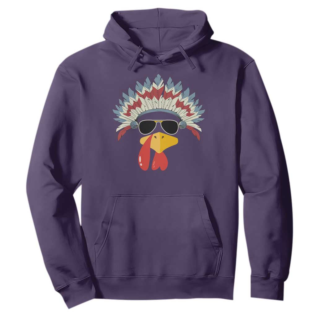 Funny Turkey Face Hoodie Thanksgiving Family Group Native American Costumes TS10 Purple Print Your Wear