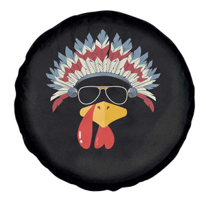 Funny Turkey Face Spare Tire Cover Thanksgiving Family Group Native American Costumes TS10 Print Your Wear
