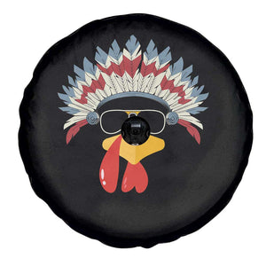 Funny Turkey Face Spare Tire Cover Thanksgiving Family Group Native American Costumes TS10 Print Your Wear