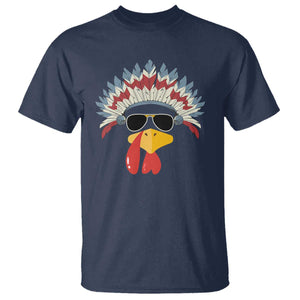Funny Turkey Face T Shirt Thanksgiving Family Group Native American Costumes TS10 Navy Print Your Wear