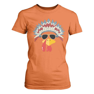 Funny Turkey Face T Shirt For Women Thanksgiving Family Group Native American Costumes TS10 Orange Print Your Wear