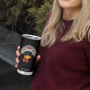 Funny Turkey Face Tumbler Cup Thanksgiving Family Group Native American Costumes TS10 Print Your Wear