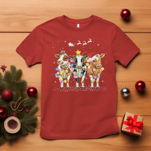 Christmas Cow T Shirt Cow Lover Xmas Gifts TS10 Red Print Your Wear
