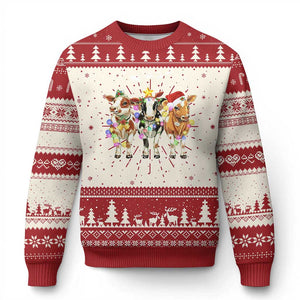 Cow Ugly Christmas Sweater Cow Lover Xmas Gifts TS10 Red Print Your Wear