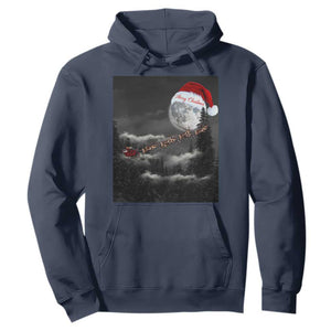 Merry Christmas Hoodie Santa To The Moon TS10 Navy Print Your Wear