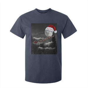 Merry Christmas T Shirt For Kid Santa To The Moon TS10 Navy Print Your Wear