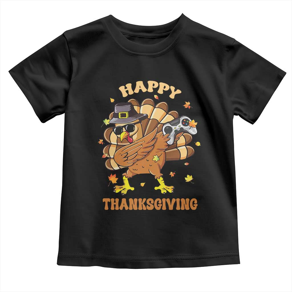 Funny Thanksgiving Baby Shirt Dabbing Gamer Turkey TS10 Black Print Your Wear