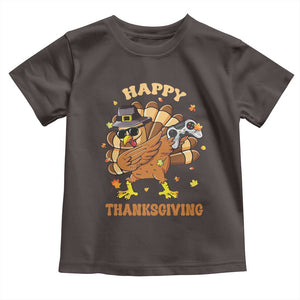 Funny Thanksgiving Baby Shirt Dabbing Gamer Turkey TS10 Dark Chocolate Print Your Wear