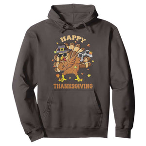 Funny Thanksgiving Hoodie Dabbing Gamer Turkey TS10 Dark Chocolate Print Your Wear