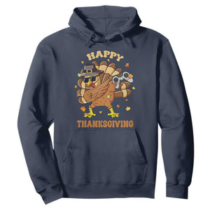 Funny Thanksgiving Hoodie Dabbing Gamer Turkey TS10 Navy Print Your Wear