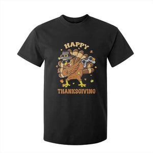 Funny Thanksgiving T Shirt For Kid Dabbing Gamer Turkey TS10 Black Print Your Wear