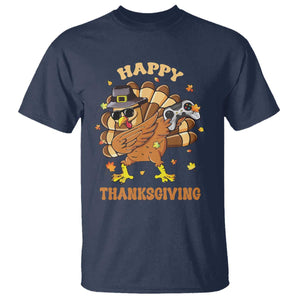 Funny Thanksgiving T Shirt Dabbing Gamer Turkey TS10 Navy Print Your Wear