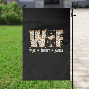 Funny Thanksgiving Garden Flag WTF Wine Turkey Family Family Dinner TS10 Print Your Wear