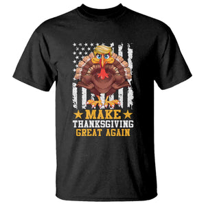 Funny Trump Thanksgiving T Shirt Make Thanksgiving Great Again Trump Turkey US Flag TS10 Black Print Your Wear