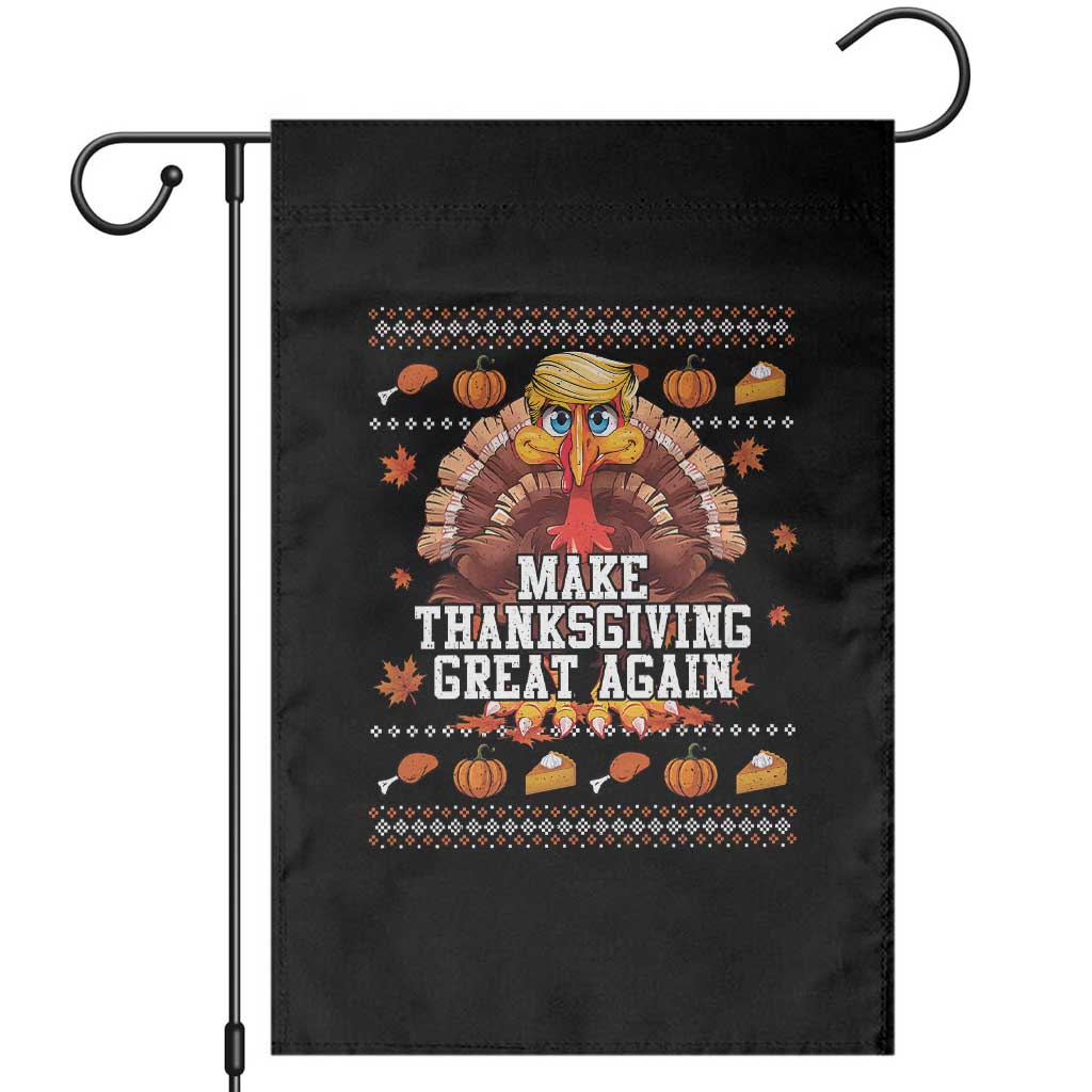 Funny Thanksgiving Trump Garden Flag Make Thanksgiving Great Again Trump Turkey TS10 Black Print Your Wear