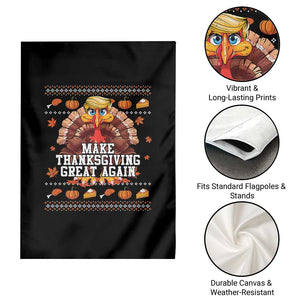 Funny Thanksgiving Trump Garden Flag Make Thanksgiving Great Again Trump Turkey TS10 Print Your Wear