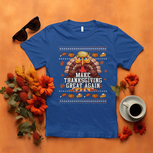 Funny Thanksgiving Trump 2024 T Shirt Make Thanksgiving Great Again Trump Turkey TS10 Royal Blue Print Your Wear