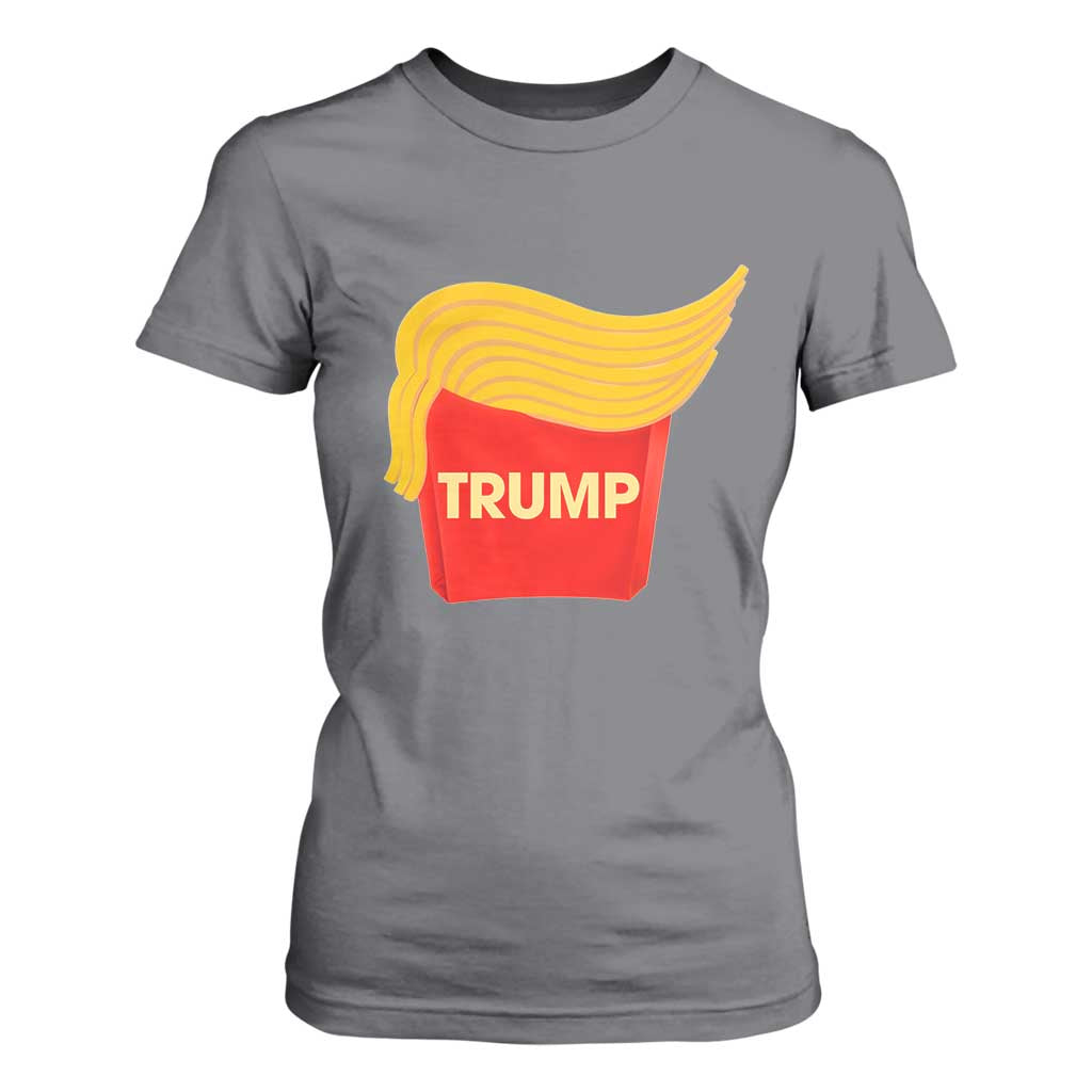 Funny Trump Fries T Shirt For Women Mac Daddy Gift for Republican TS10 Charcoal Print Your Wear