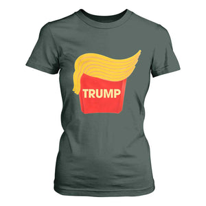 Funny Trump Fries T Shirt For Women Mac Daddy Gift for Republican TS10 Dark Forest Green Print Your Wear