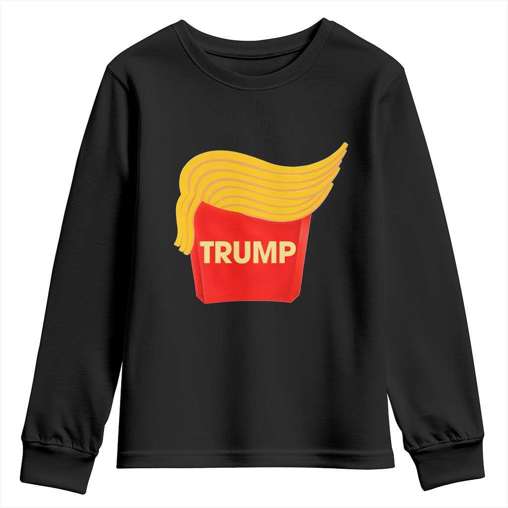 Funny Trump Fries Youth Sweatshirt Mac Daddy Gift for Republican TS10 Black Print Your Wear