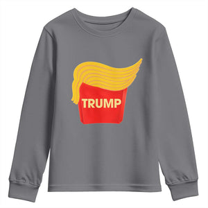 Funny Trump Fries Youth Sweatshirt Mac Daddy Gift for Republican TS10 Charcoal Print Your Wear