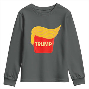 Funny Trump Fries Youth Sweatshirt Mac Daddy Gift for Republican TS10 Dark Heather Print Your Wear
