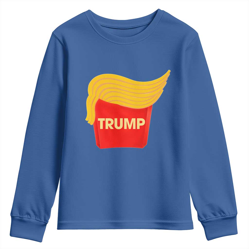 Funny Trump Fries Youth Sweatshirt Mac Daddy Gift for Republican TS10 Royal Blue Print Your Wear