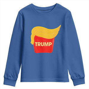 Funny Trump Fries Youth Sweatshirt Mac Daddy Gift for Republican TS10 Royal Blue Print Your Wear