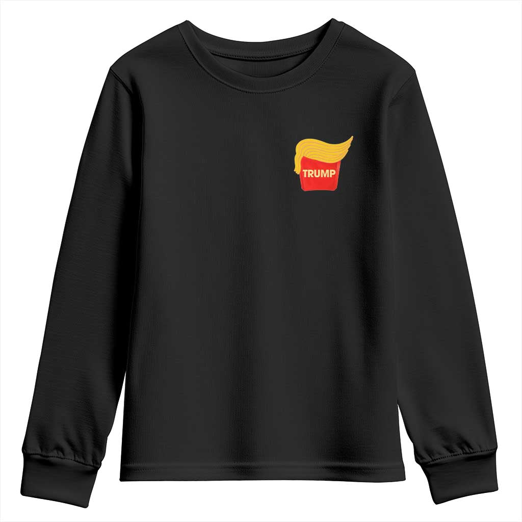 Funny Trump Fries Youth Sweatshirt Mac Daddy Republican Gifts TS10 Black Print Your Wear