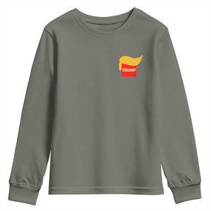 Funny Trump Fries Youth Sweatshirt Mac Daddy Republican Gifts TS10 Military Green Print Your Wear