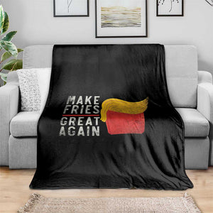 Funny Fries Throw Blanket Vintage Make Fries Great Again TS10 Print Your Wear