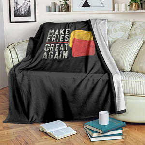 Funny Fries Throw Blanket Vintage Make Fries Great Again TS10 Print Your Wear